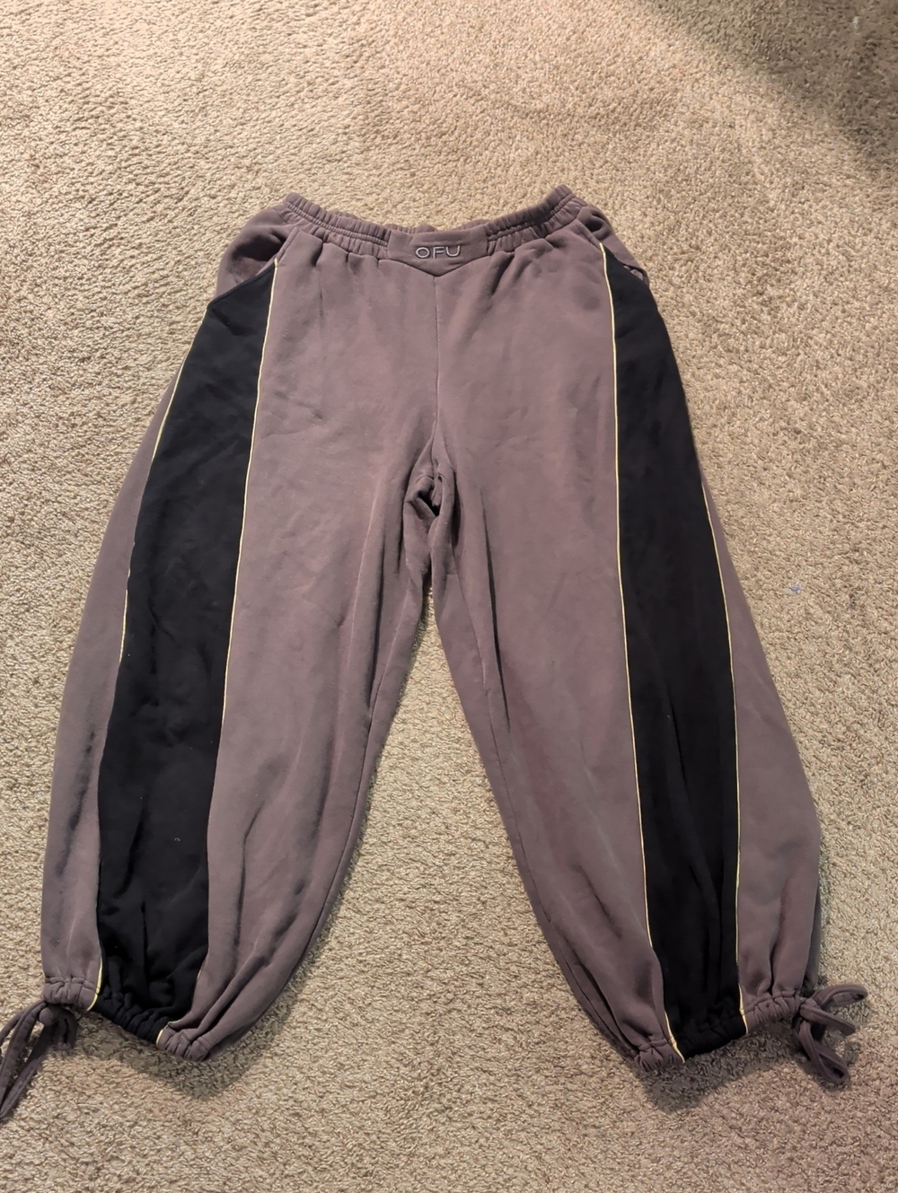 Out From Under Black/ Grey Barrel Sweatpants